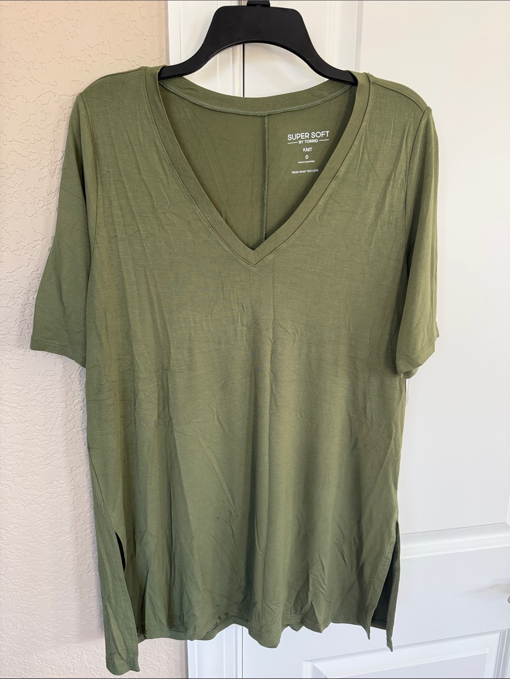 torrid Olive V-Neck Super Soft Short Sleeve Tee
